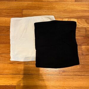 Old Navy black and cream tube tops
